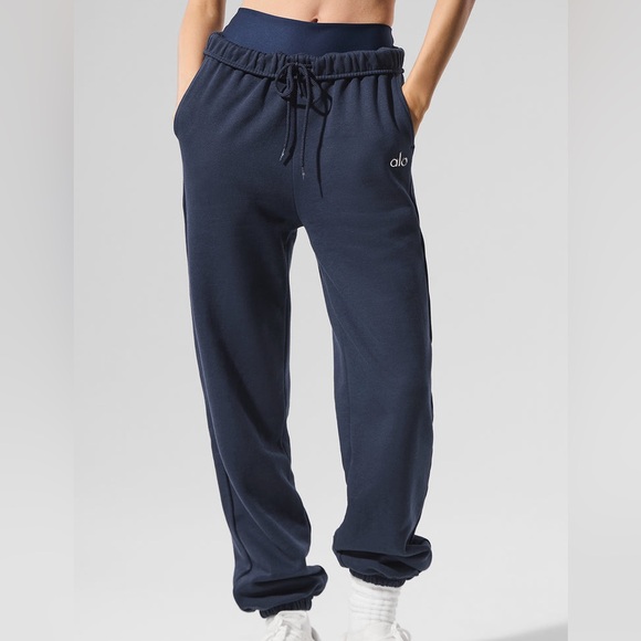 Alo Accolade Sweatpant In Navy Blue Size L - Picture 1 of 6